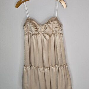 NWT Vintage ABS Strapless Short Babydoll Mini Dress